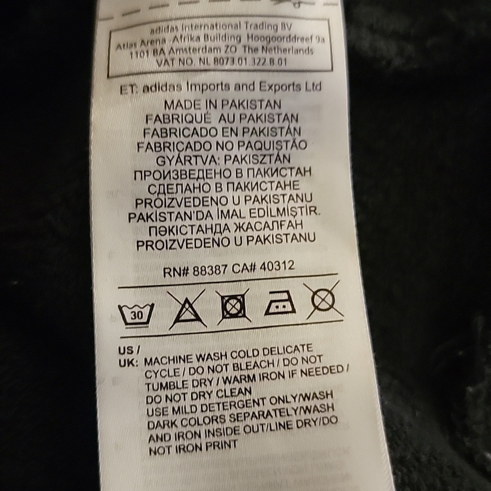 Adidas Women's Black and White Trefoil Hoodie Size XS - Picture 6 of 7